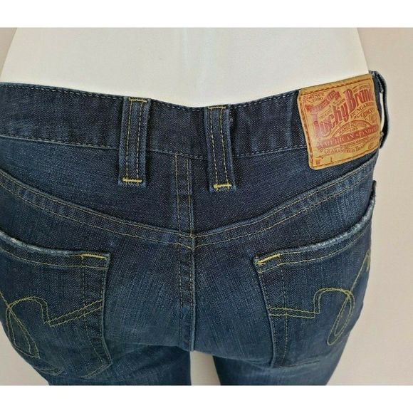Lucky Brand Jeans Lody Straight Leg 4 27 Low Rise Medium Dark Wash - Picture 2 of 8
